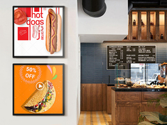 वीटो एलसीडी अल्ट्रा पतला उच्च संकल्प वाईफ़ाई लटकन डबल पक्षीय डिस्प्ले डिजाइन