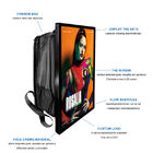21.5 Inch Lcd Media Advertising Player Battery Digital Signage Walking Billboard Backpack